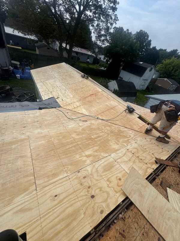 Installing new plywood decking