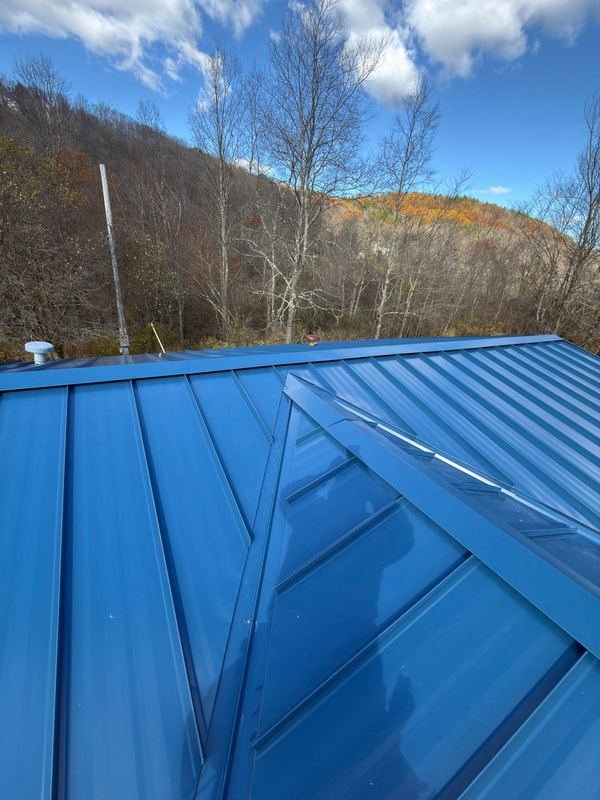 Upstate New York view from a metal roof