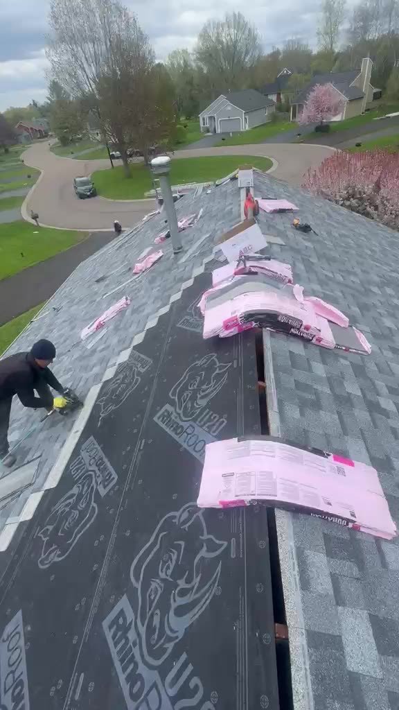Vannyss Roofing crew working on a roof — project video 7