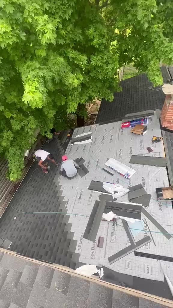 Vannyss Roofing crew working on a roof — project video 16