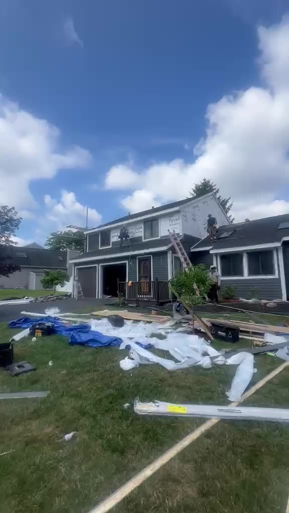 Vannyss Roofing crew working on a roof — project video 23